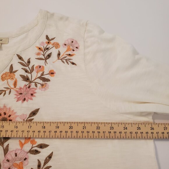 Women's Winter Garden Embroidered Long Sleeve Blouse 100% Cotton Size 3X. - Picture 7 of 13